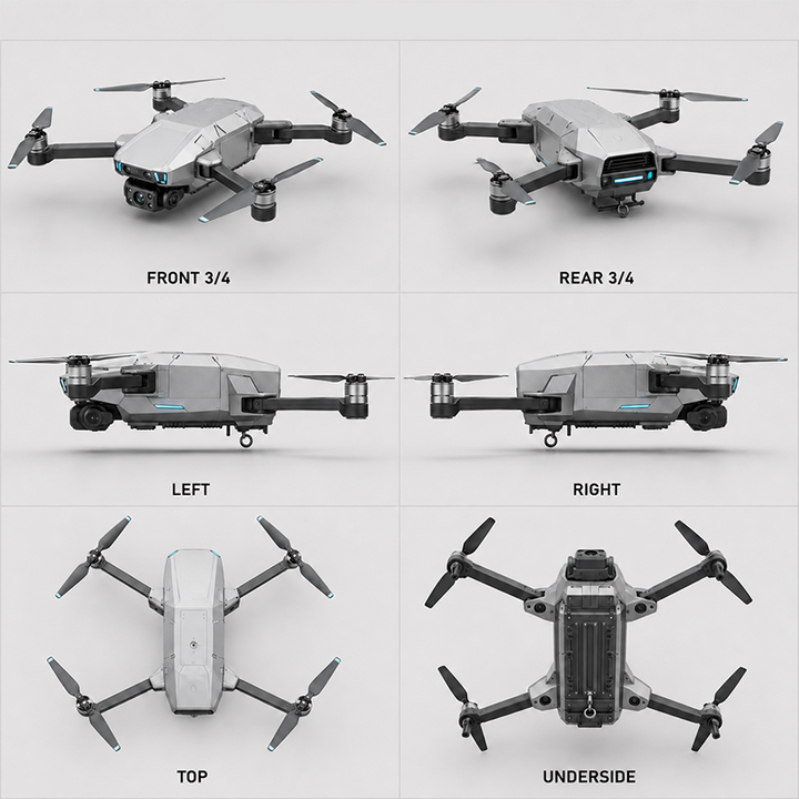 Hcqgbn ThermoScout X55 profesionální inspekční dron s 8K kamerou, termovizí a inteligentním sledováním tepla