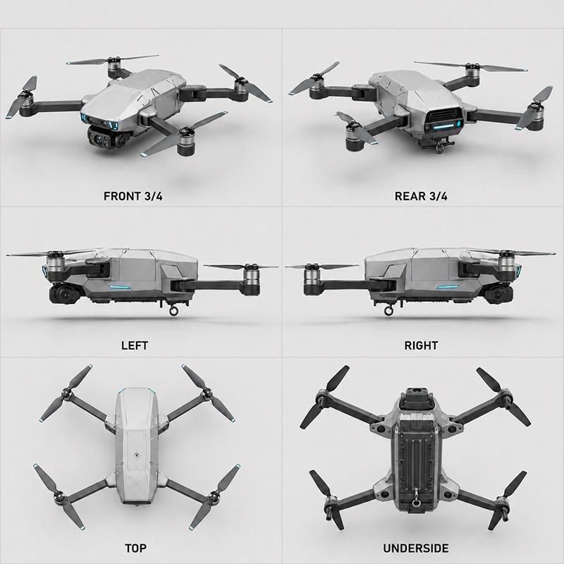 Hcqgbn ThermoScout X55 profesionální inspekční dron s 8K kamerou, termovizí a inteligentním sledováním tepla