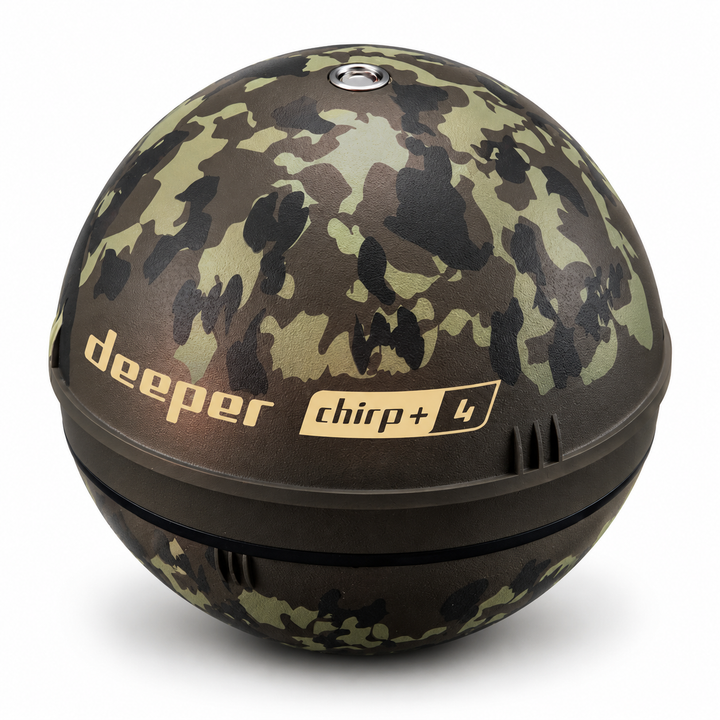 Deeper CHIRP+ 4 – Auswerfbarer WLAN-Fischfinder mit KI-Fischerkennung und persönlichen 2D-/3D-Karten