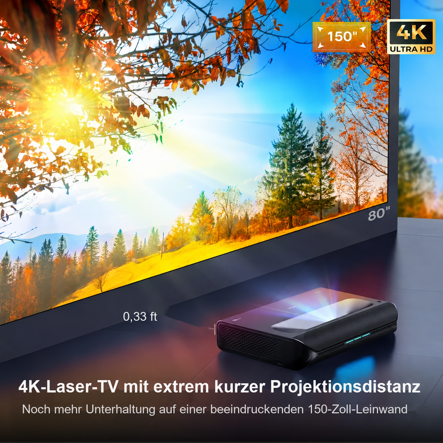 NexiGo Aurora Pro – 4K-Ultrakurzdistanz-Laserprojektor mit Dolby Vision