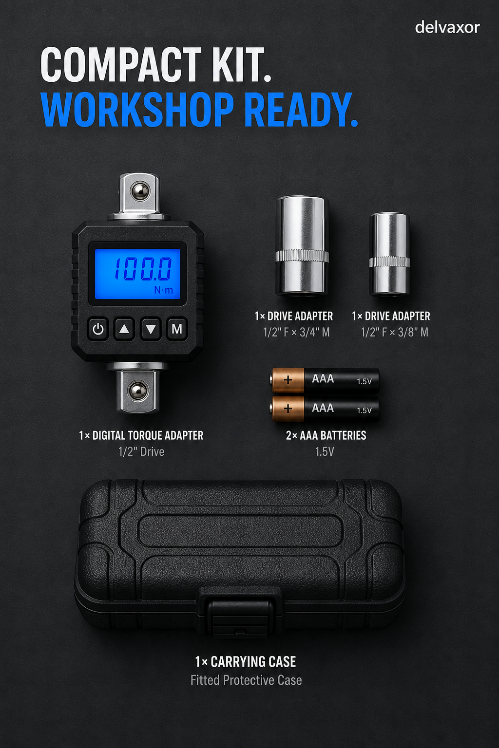 1/2-INCH DIGITAL TORQUE ADAPTER